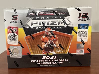 NEW Sealed 2021 Prizm Draft Picks Football Mega Box 12 packs, Exclusive Red Auto