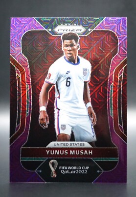 2022 Panini Prizm FIFA WORLD CUP Quatar Soccer Yunus Musah USA #/49