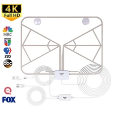 3600 Miles Digital TV Antenna Indoor HDTV Amplified Signal Booster 4K HD 1080P