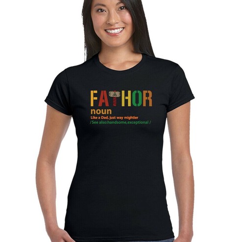 FATHOR T-Shirt Father's Day Dad Superhero Thor Daddy Tee Top Gift Present Idea - Picture 8 of 15
