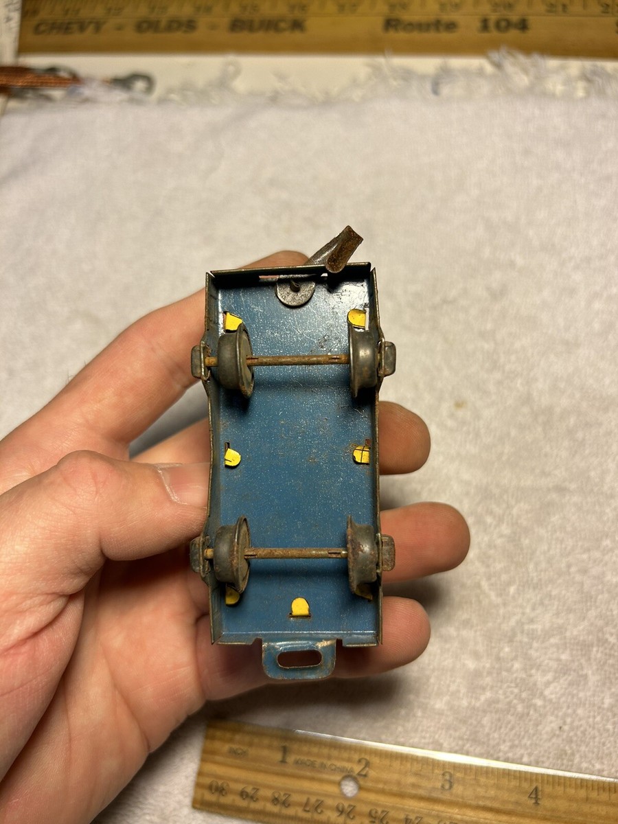 Vintage HAJI Santa Fe 2315 Litho Train Car Tin Toy, ~3.5 Vintage HAJI Santa Fe 2315 Litho Train Car Tin Toy, ~3.5