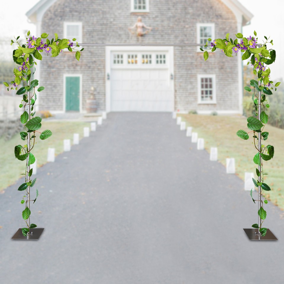 Heavy Duty Pipe Drape Kit Backdrop Support w/ Metal Steel BaseHeight