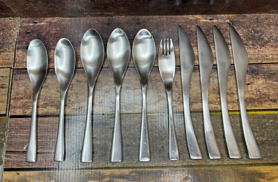 Cambridge 18/10 Stainless STRATA Spoons Fork Knife Flatware 10 Pieces