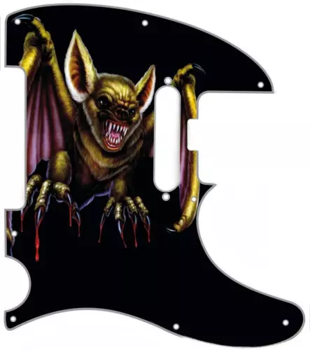 Telecaster Tele Guitar Pickguard Graphical to fit Fender 8H  ELITE Creepy Bat
