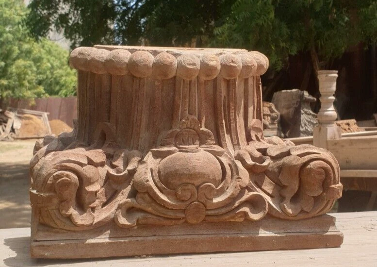 Elegante Base Columna Madera - Soporte Decorativo Alta Calidad para Pilares y Postes Foto 2 de 4