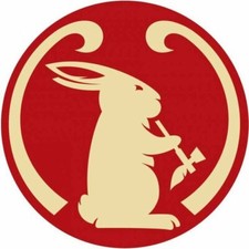 4 Mad River Smoking Bunny 3" Vinyl Decal Stickers Canoe Sailing Paddle Boat