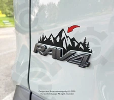 Mountain Decal for 2019-2025 RAV4 Badge Prime Offroad Limited xse