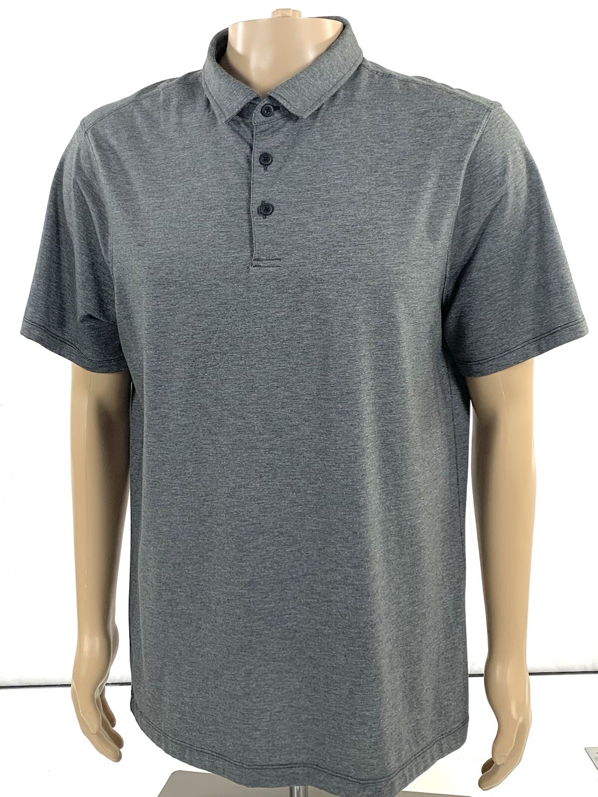 Lululemon Mens LARGE Solid Gray Stretch Short Sle… - image 10