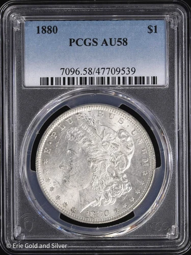 1880-P $1 Morgan Silver Dollar PCGS AU 58