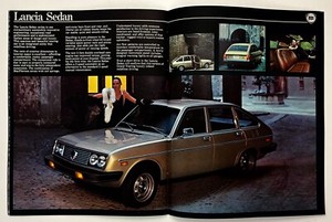 1979 Lancia Fiat Auto Car Coupe Sedan Vintage Dealer Sales Promo Booklet