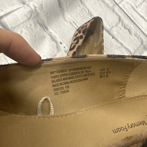 Leopard Print Flats Shoe Womens Size 9 Time and Tru with Memory Foam Cheetah - Picture 4 of 5