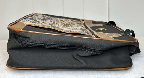 Borsa da viaggio vintage Aude Falbert ricamata floreale weekend - Foto 7 di 12
