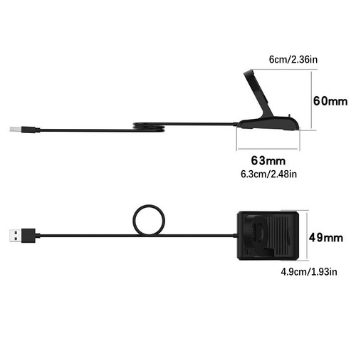 100cm USB Cable Small DC Ripple Charger Dock Base For Suunto 7 Smart Watch - Photo 11 sur 13