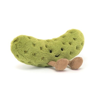 Green Sour Pickle Plush Toy-Collectible Soft Stuffed Doll-NWT
