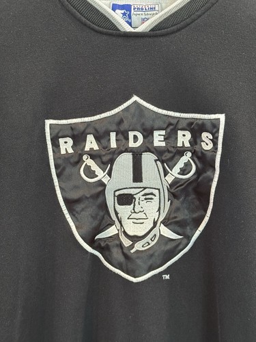 Vintage Oakland Raiders Stitched Crew Neck Sweatshirt 90s Starter ProLine XL - Picture 3 of 14