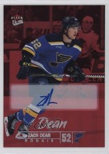 2024-25 Upper Deck Fleer Ultra Rookies Red Rainbow Foil 21/50 Zach Dean Auto c3c