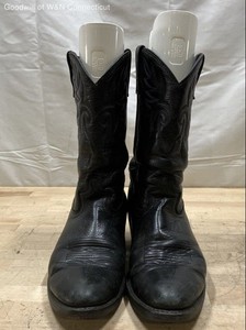 Dingo Black Leather Western Cowboy Boots Men's Size 12EW