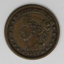 1837 Hard Times Token Not One Tribute