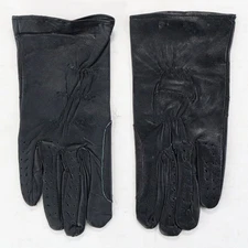 womens equestrian gloves M black leather soft horseback riding sheep skin