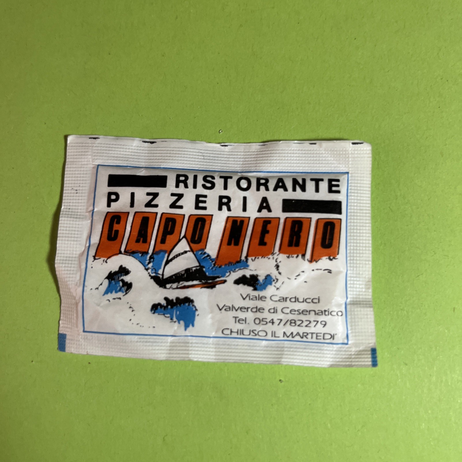 RISTORANTE PIZZERIA CAPO NERO VALVERDE DI CESENATICO - BUSTINA DI ZUCCHERO