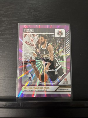 Duane Washington 2024-25 Donruss EuroLeague #19 Holo Purple Laser #/99
