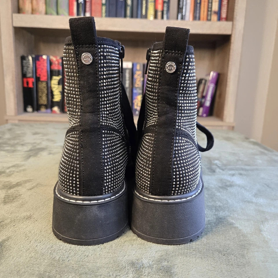 Botas de combate Madden NYC para mujer gruesas con estrás talla 9 Foto 4 de 4