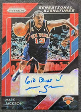 Mark Jackson 2018-19 Panini Prizm Auto Red Choice Sensational Signatures #SS-MJK
