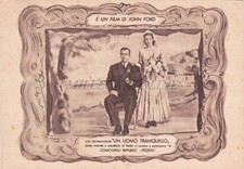 JOHN WAYNE E MAUREEN O'HARA - Un Uomo Tranquillo, CYNAR, Postal 1953 Cine
