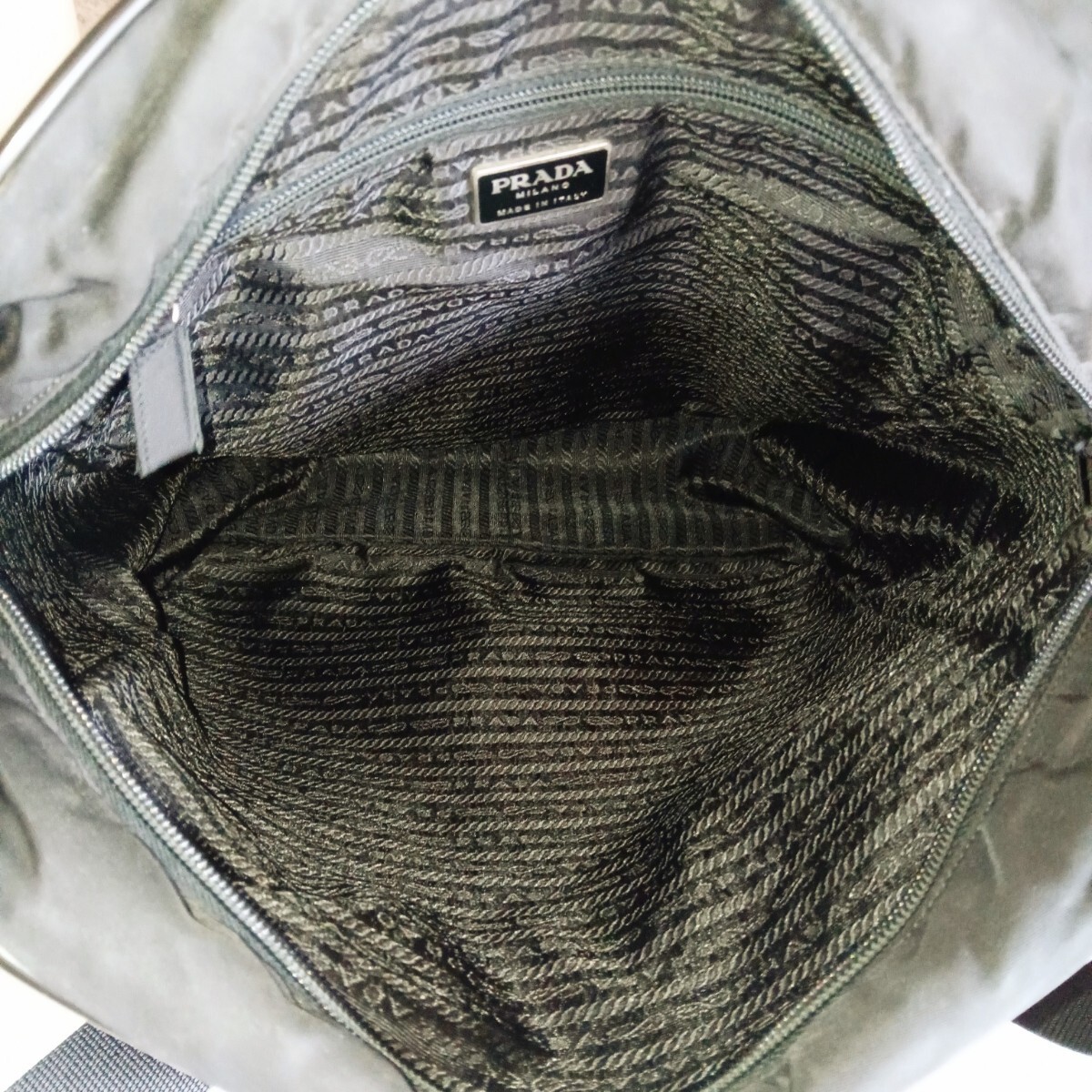 Prada Nylon Leather Shoulder Pouch Bag Classic Black Vintage Authentic thumbnail 7