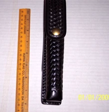 New Basketweave Leather Stinger Holder Brass Snap Ca Corrections Sam browne belt