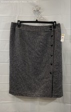 NWT Vintage 90s Talbots Women's Gray Tweed Pencil Skirt Italian Fabric Sz 16