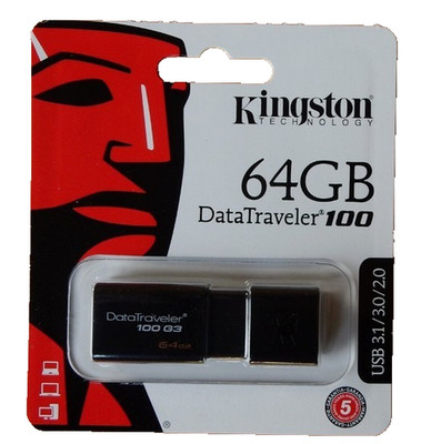 Kingston DataTraveler 100 G3 USB-Stick 64 GB   USB 3.1 / 3.0 / 2.0   Neu