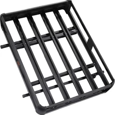 Black Aluminium Roof Rack Basket Tray Luggage Cargo Carrier with Bars XL-B