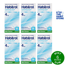 Habitrol Nicotine Gum 4mg Mint 576 / 6 Boxes   Exp 2027 Fresh