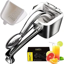 Lemon Squeezer Stainless Steel, Citrus Juicer Hand Press, Lemon Juicer Squeez...