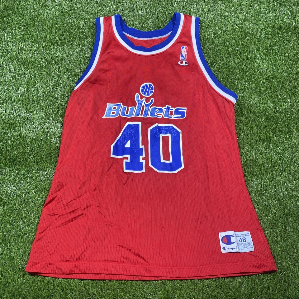 Vtg Calbert Cheaney Washington Bullets Jersey Champion Mens 48 NBA Basketball - Image 4 of 4
