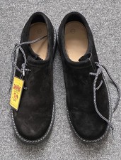 Haferlschuhe, Trachtenschuhe, Herren Halbschuhe, Schwarz Wildleder Gr. 44