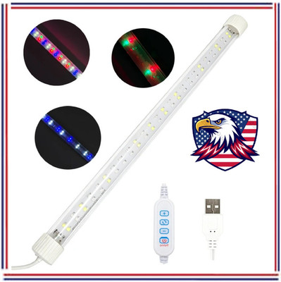 USB Aquarium LED Light RGB Submersible Fish Tank Lamp Adjustable Brightness USA