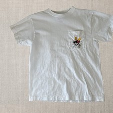 Mickey  s Stuff For Kids White T-shirt With Embroidered Mickey On Pocket Sz S/M