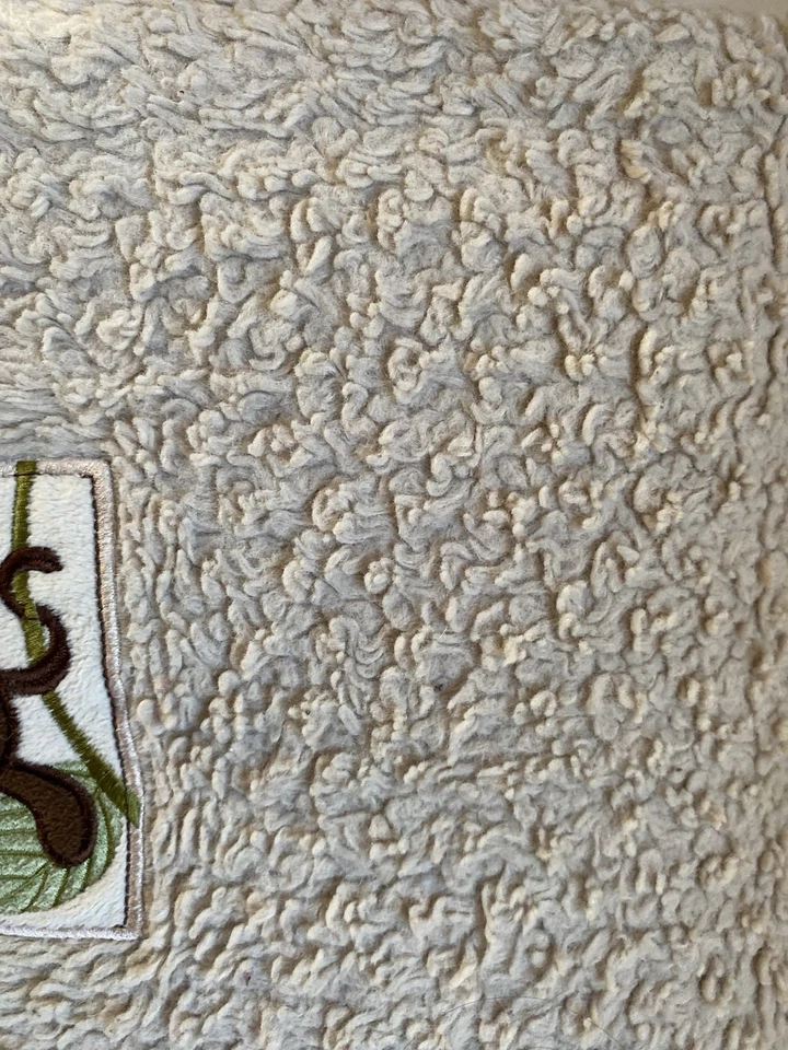 Nojo Little Bedding Tan Brown Monkey Baby Blanket Sherpa Very Soft Fleece - Image 3 of 4