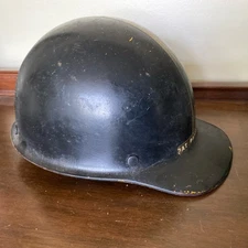 Vintage MSA Skullgard Black Fiberglass Hard Hat Helmet Mining Construction