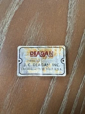 Rare Deagan Percussion Intsrument Badge