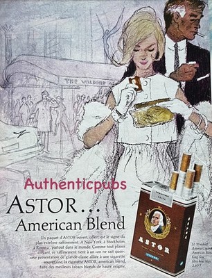 WERBUNG ASTOR AMERICAN BLEND ZIGARETTEN TABAK BLOND VON 1964 AD PUB VINTAGE
