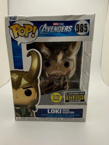 Funko Pop Marvel Avengers Loki with Scepter Glow GITD #985