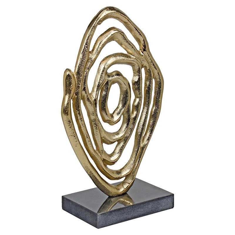 Statue décorative moderne et marbre noir 20x10x35cm pour bureau