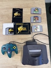 Nintendo 64 N64 Console Bundle Incl 4 games