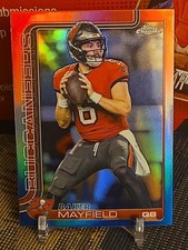 2025 Topps Chrome Red White Blue Refractor SP Baker Mayfield Bucs 🔥