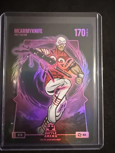 Bo Jackson Battle Arena MCARMYKNIFE CHRISTIAN MCCAFFREY Battlefoil Hex SSP #BF19