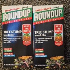 2 X 250ml Bottles Of Round Up Stump Killer,kills Japanese knot weed,ivy,etc.