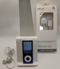 Apple iPod Nano 5th Generation Blue 8GB MP3 Player A1320 MC037LL - Tested Bundle